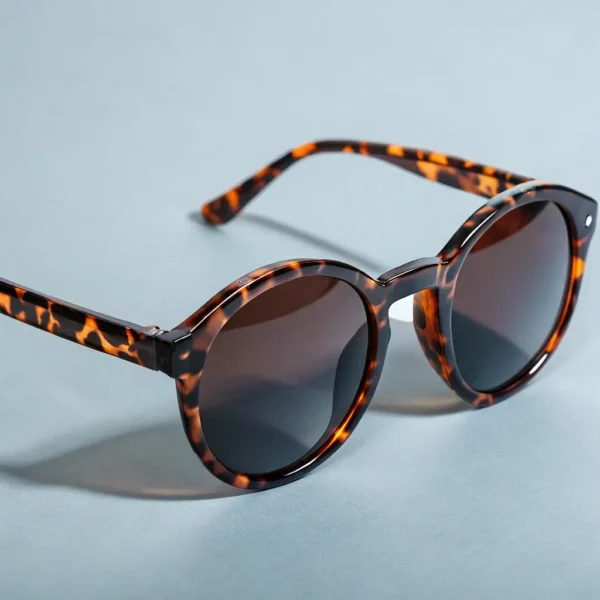 Oversized Round Sunglasses - Tortoise Shell